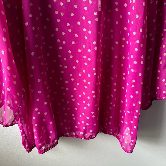NWT Gap Purple Polka Dot Cold Shoulder Top Size XXL - Picture 4 of 14